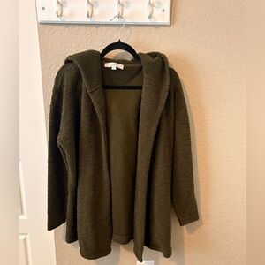 LOFT Olive Green Sherpa Duster